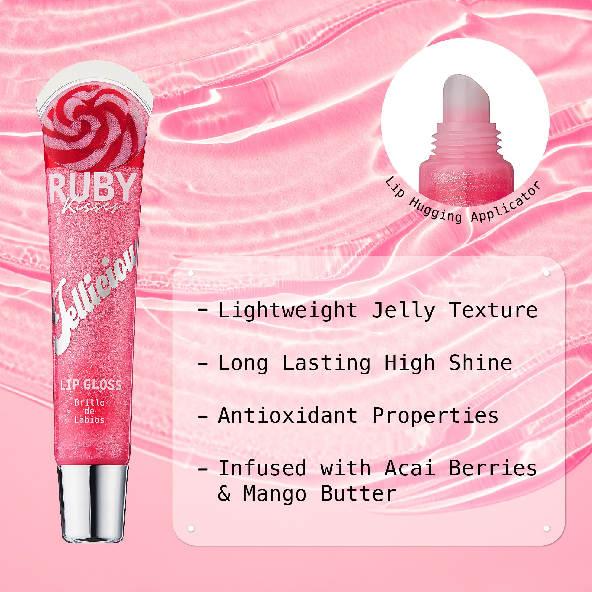 Amazon.com : Ruby Kisses Jellicious Mouth Watering Lip Gloss